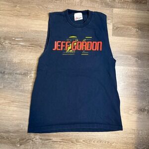 Vintage Jeff Gordon NASCAR Muscle Tee Navy Blue Competitors View Size L 24 Shirt